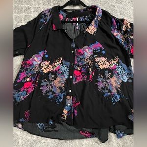Free People Floral Blouse Women’s Medium